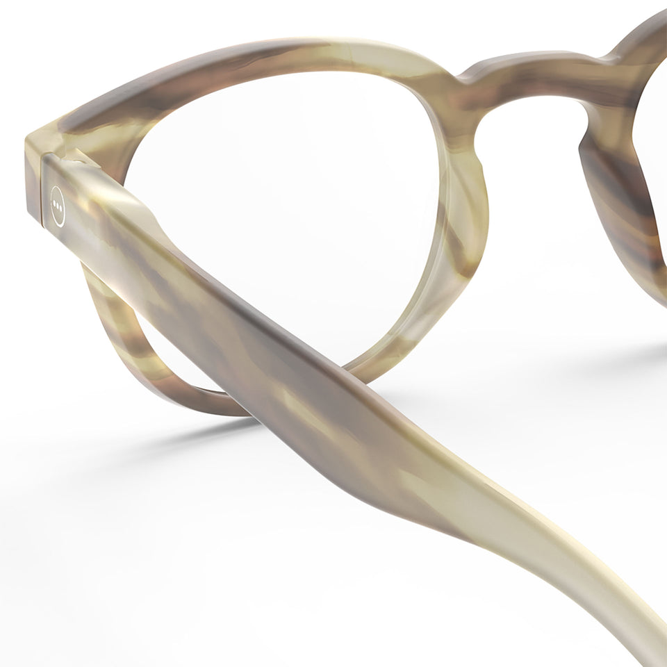 a pair of smoky grey brown reading glasses from Izipizi France