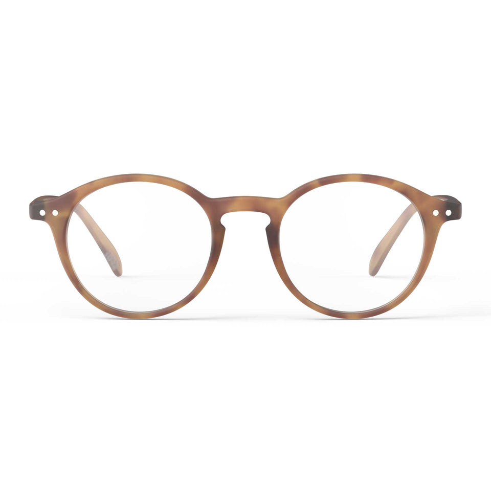 a pair of matte brown tortoise reading glasses from izipizi France