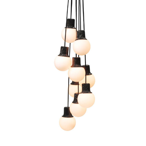 Jupiter 2106 - Suspension sur chaîne ARTHUR 3xE27/15W/230V noir/orange