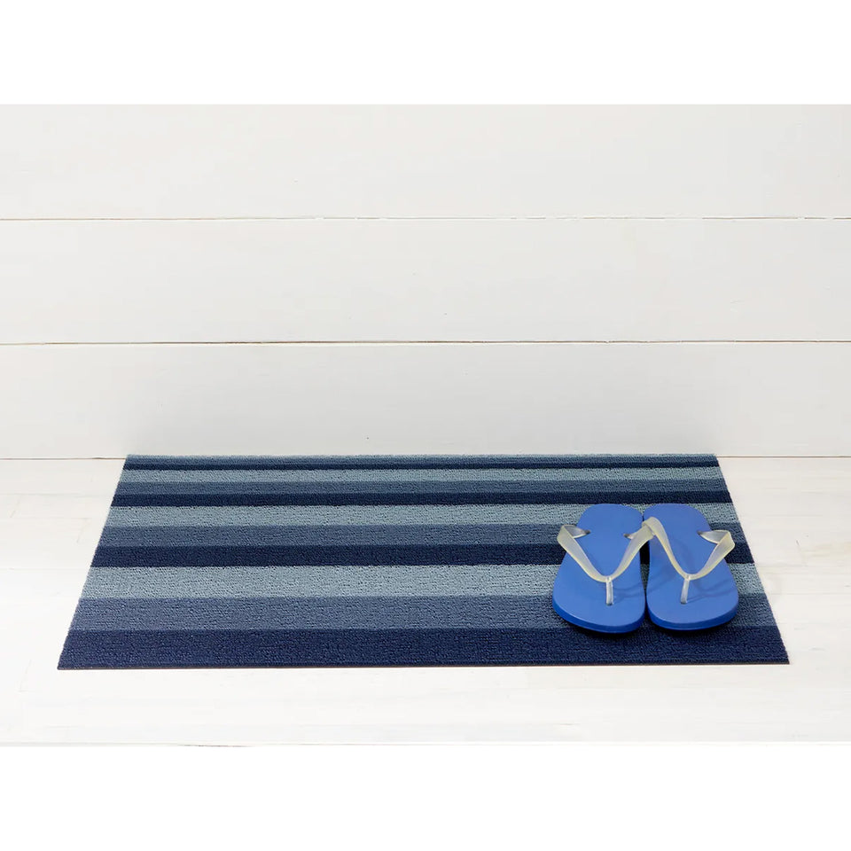 Storm Bounce Stripe Shag Mat by Chilewich
