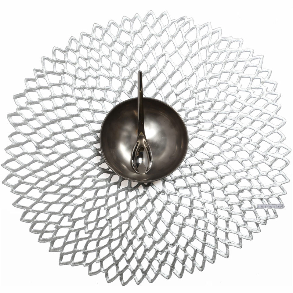 Silver Dahlia Placemat by Chilewich