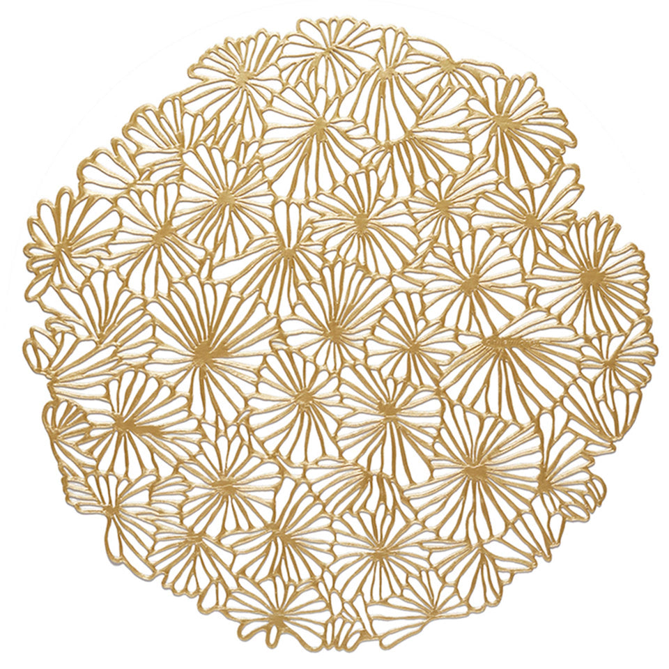 Gilded Pressed Daisy Placemat by Chilewich