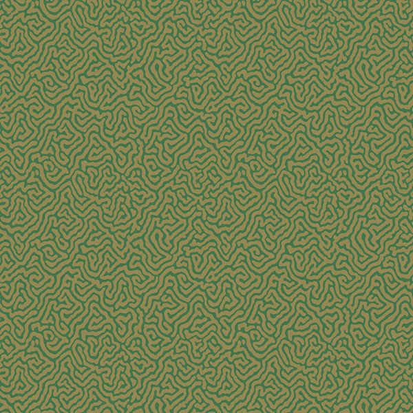 Vermicelli in Green & Gold Wallpaper by Cole & Son