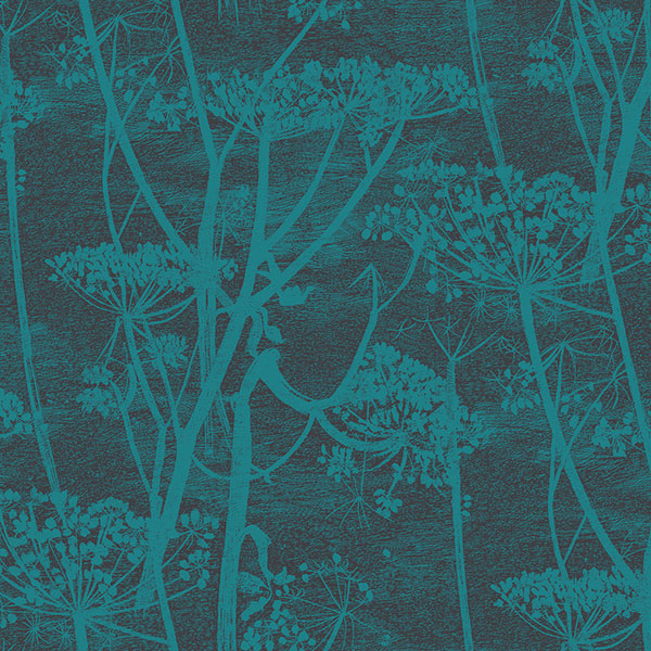 Cow Parsley in Teal Wallpaper by Cole & Son