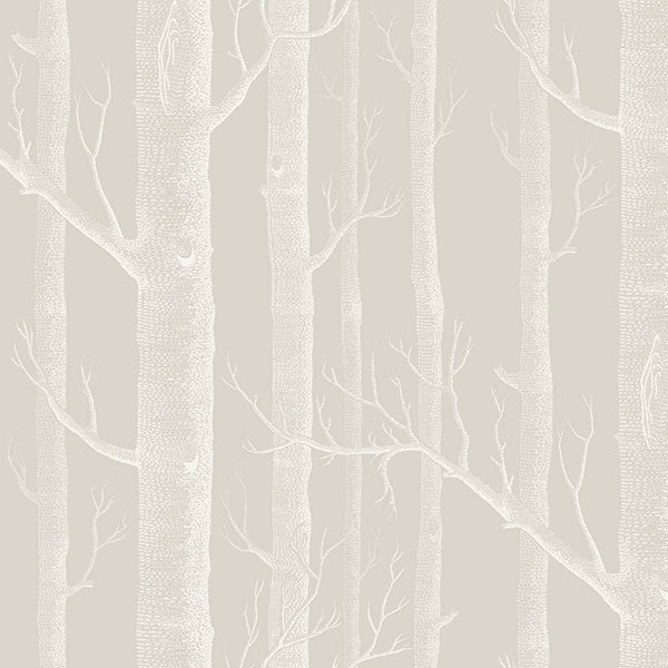 Woods in Stone & White Wallpaper by Cole & Son