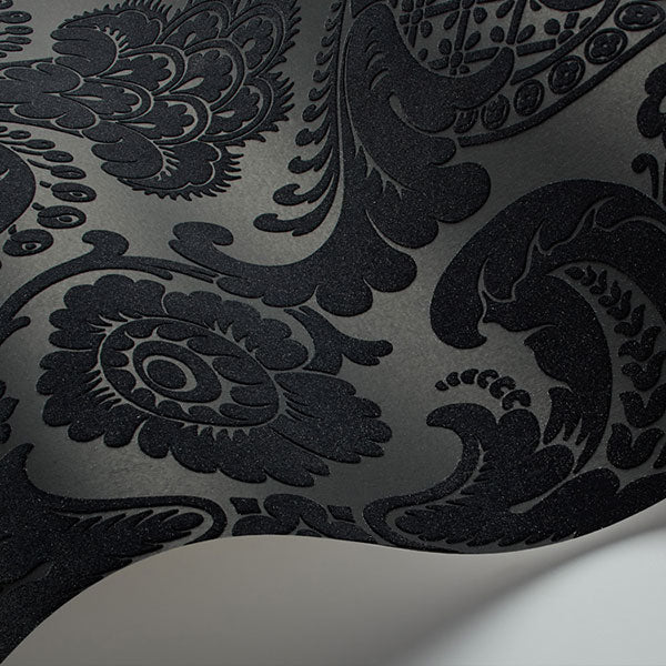 Petrouchka in Charcoal Wallpaper by Cole & Son