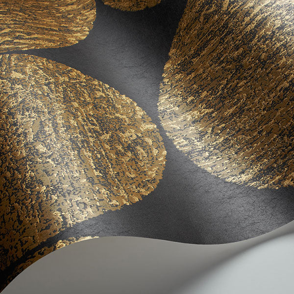 Luna in Gold & Onyx Wallpaper by Cole & Son