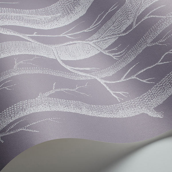 Woods in Ivory & Lilac Wallpaper by Cole & Son