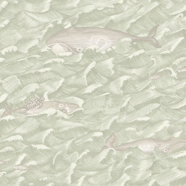 Melville in Green Wallpaper by Cole & Son