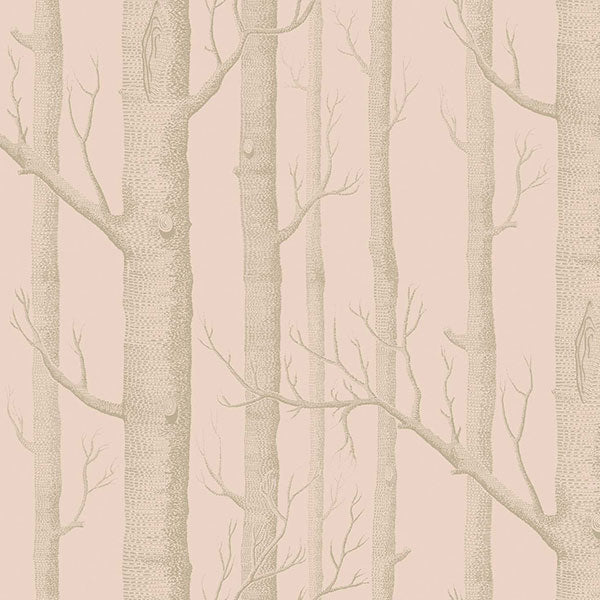 Woods in Pink & Gilver Wallpaper by Cole & Son