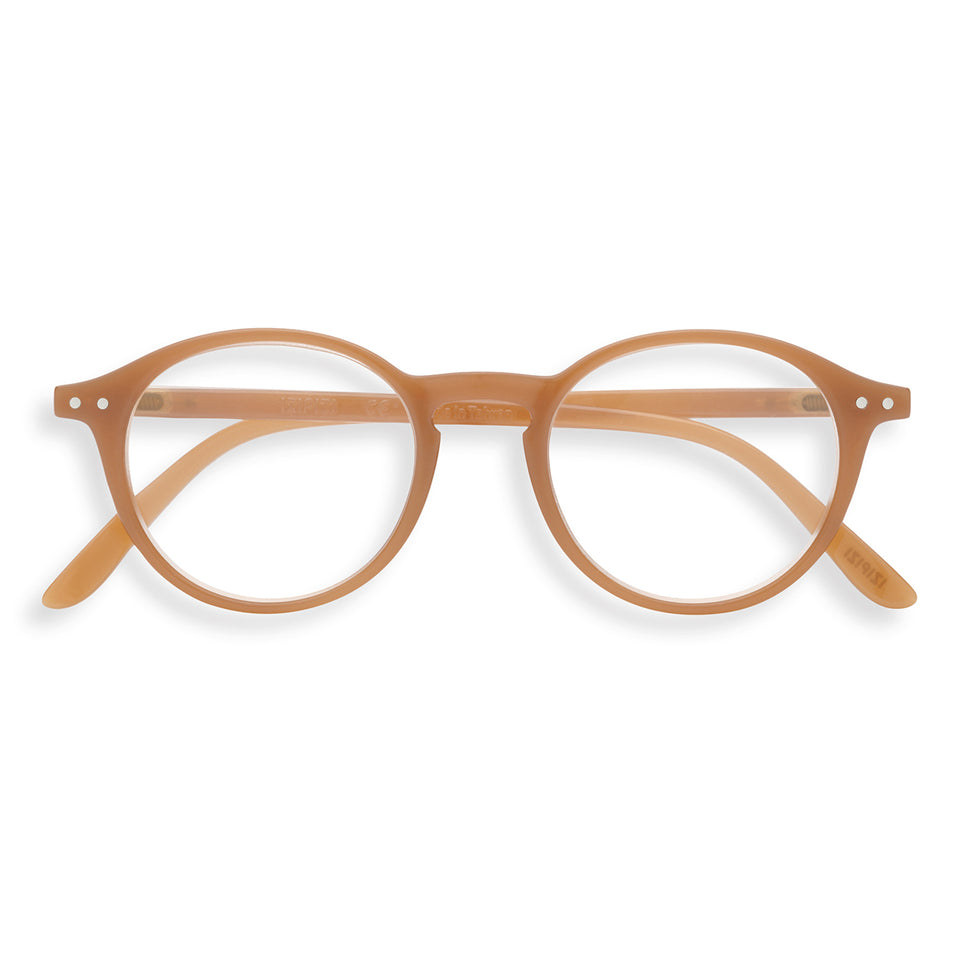 a pair of orange brown reading glasses from izipizi France