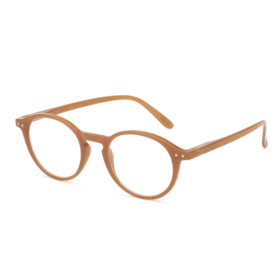 a pair of orange brown reading glasses from izipizi France