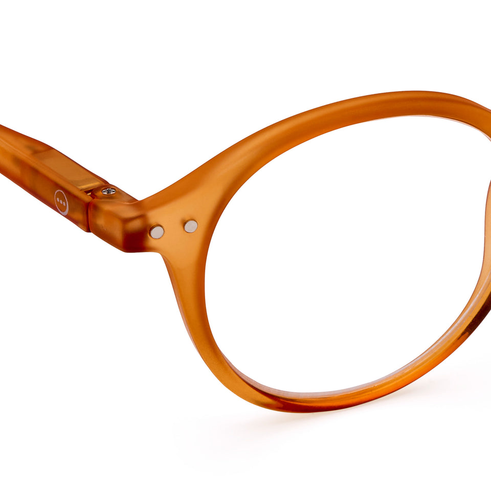 a pair of orange reading glasses from izipizi France