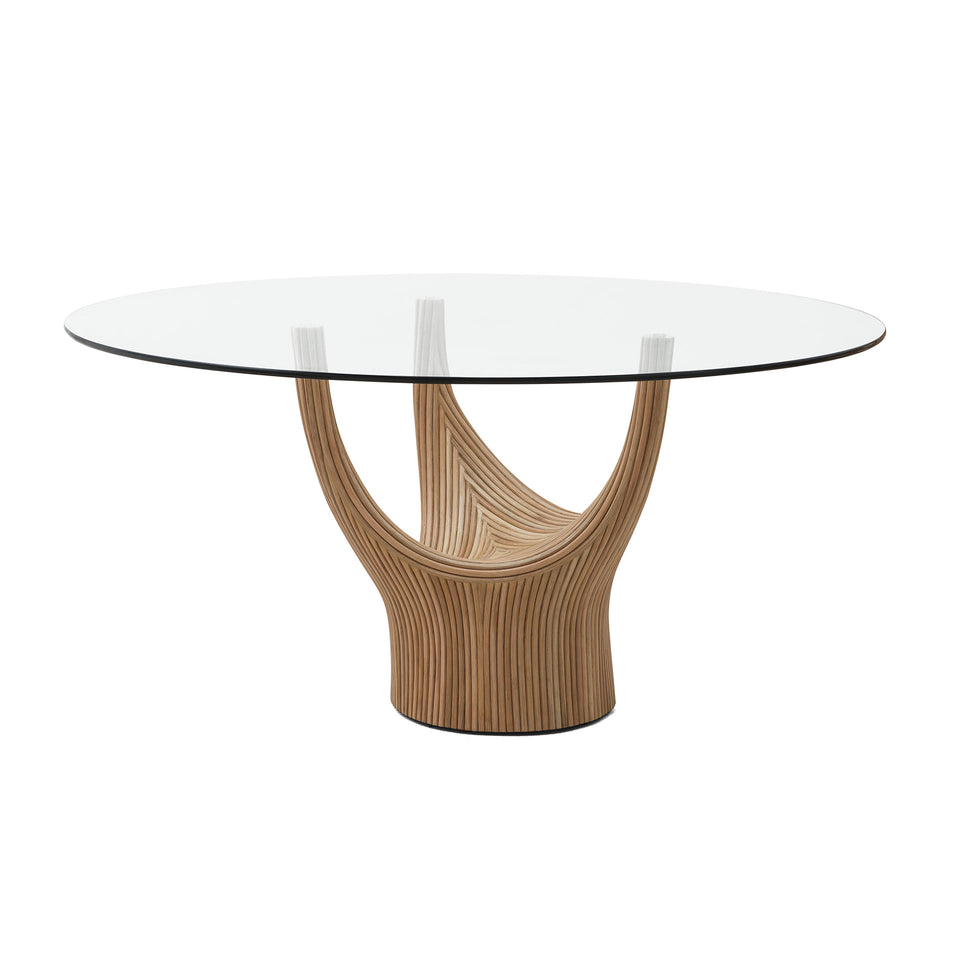 Acacia Round Dining Table by Kenneth Cobonpue