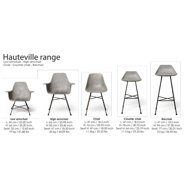 Hauteville Low Armchair by Lyon Béton
