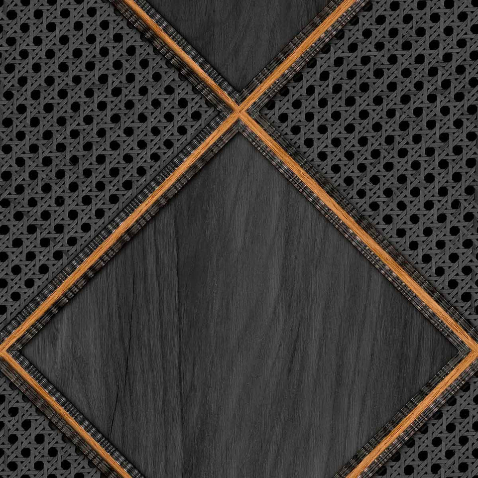 Black Wood Cane Webbing MRV-32 Wallpaper by Studio Roderick Vos + NLXL