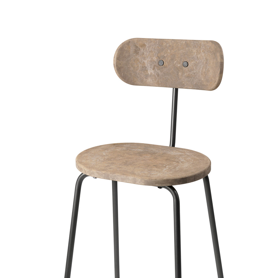 Earth Stool with Backrest by Eva Harlou for Mater
