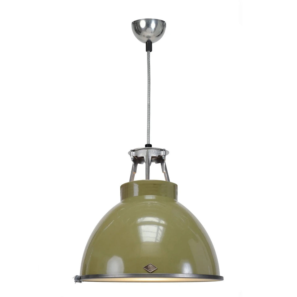 Titan Size 1 Pendant Light with Etched Glass by Original BTC