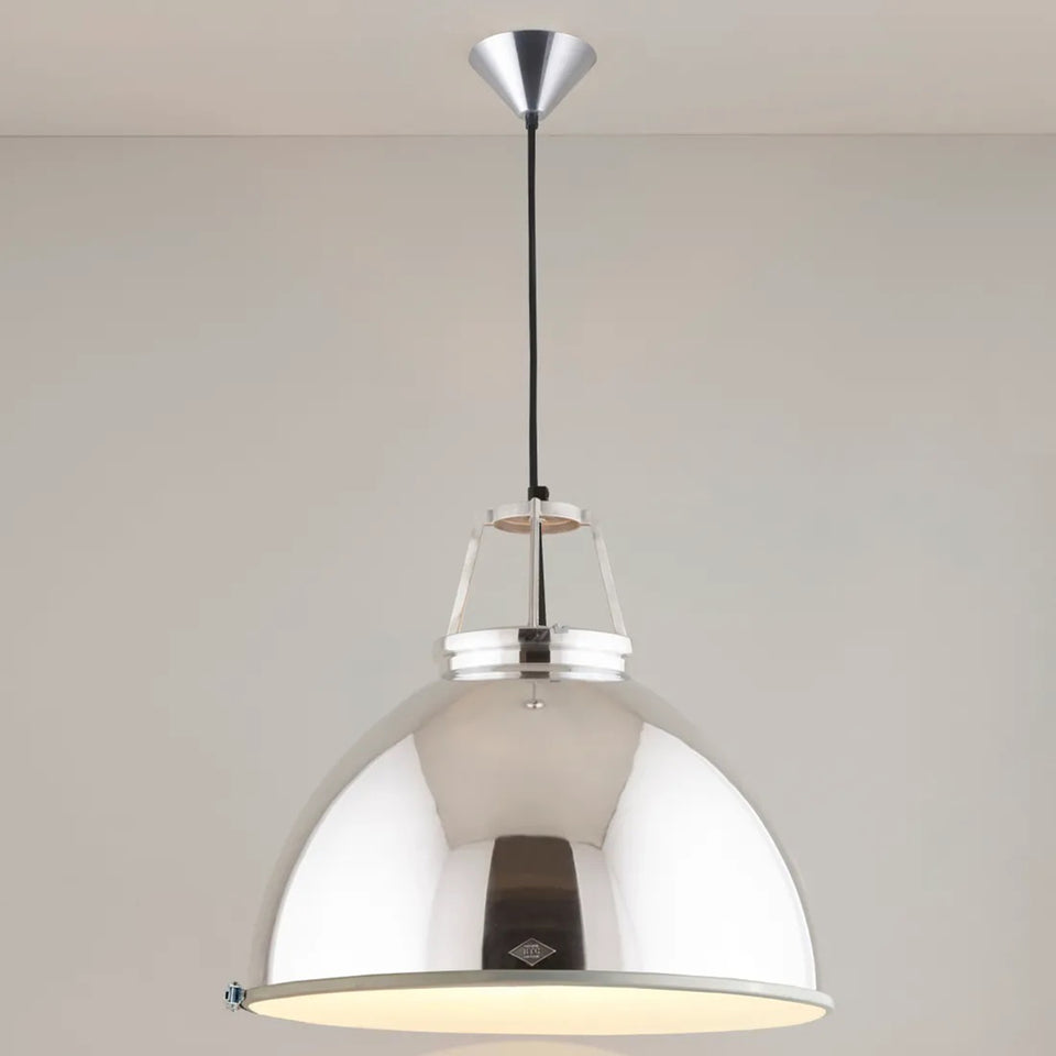Titan Size 5 Pendant Light with Etched Glass by Original BTC