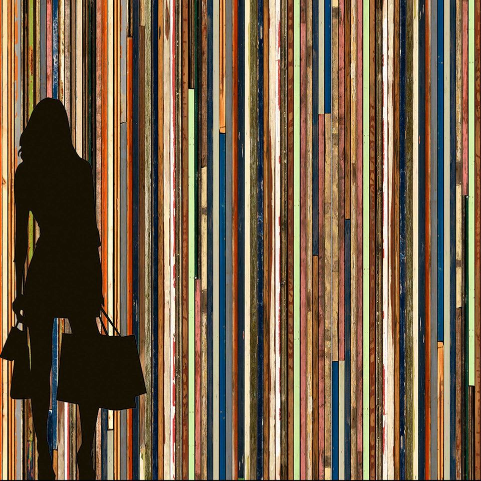 Colored Sides PHE-15 Scrapwood 2 Wallpaper by Piet Hein Eek + NLXL