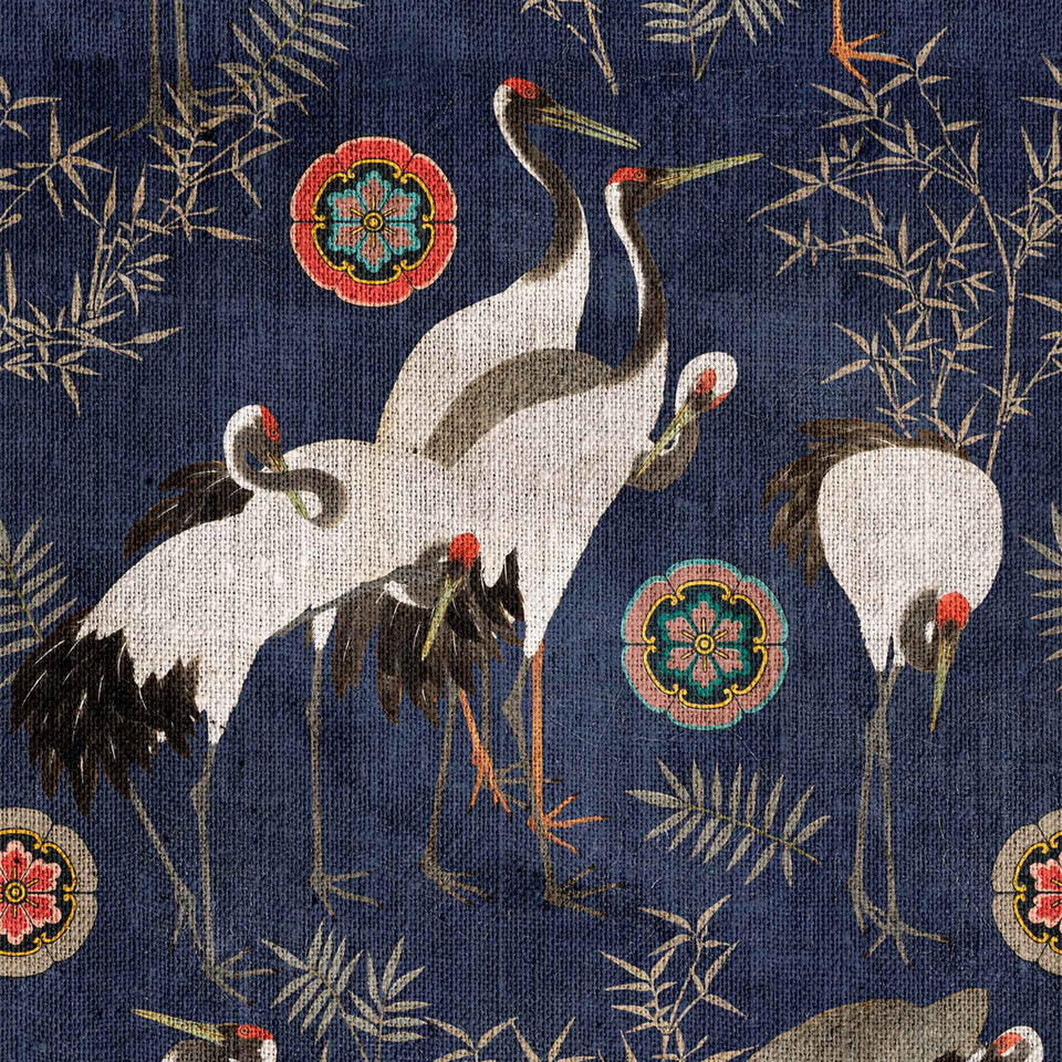 Tsuru Indigo Wallpaper by MINDTHEGAP