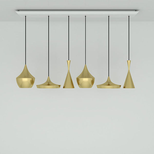 Beat Brushed Brass Range Linear Pendant System by Tom Dixon