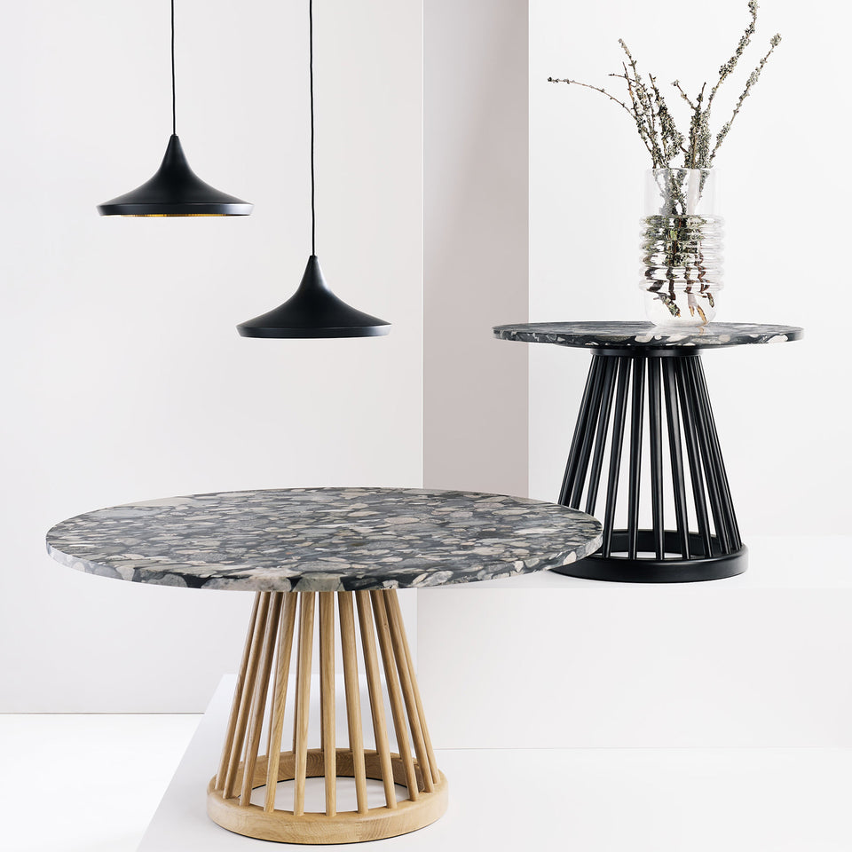 Fan Table - Pebble Marble Top by Tom Dixon
