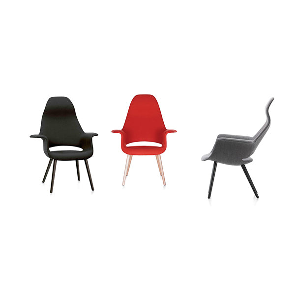 Organic Highback Chair in Tonus Fabric by Eames & Saarinen