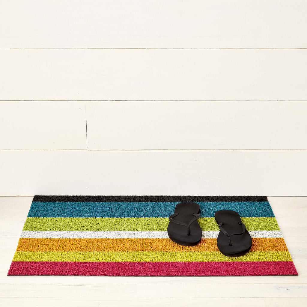 Chilewich Bold Stripe Shag Doormat - Multi
