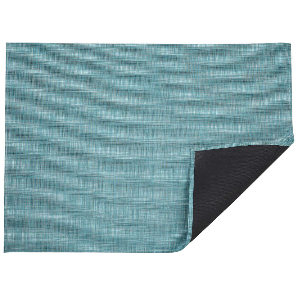 Turquoise Mini Basketweave Woven Floor Mat by Chilewich