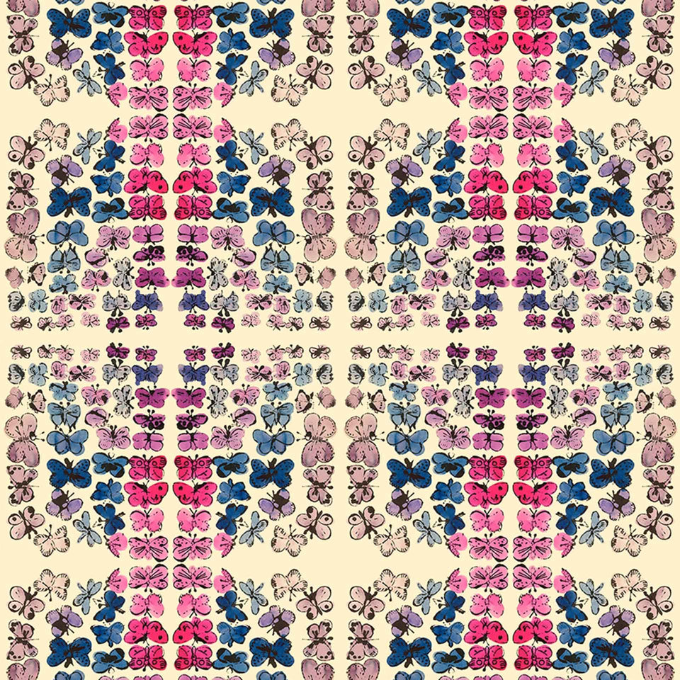 Happy Butterfly Day Removable Wallpaper by Andy Warhol x Flavor Paper