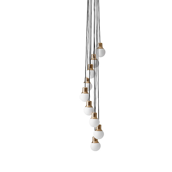 Suspension en marbre noir et verre fumé 17 cm Amp Smoke/noir - Normann Suspension en marbre noir et verre fumé 17 cm Amp Smoke/noir - Normann