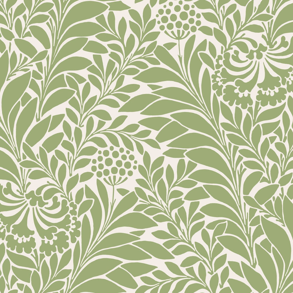 Cole & Son Honeysuckle wallpaper — Spring Green