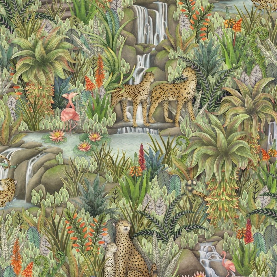 Injisuthi wallpaper in Jade from Cole & Son Ardmore Baobab