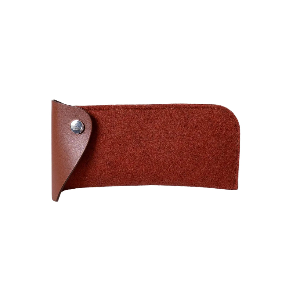 Anzen Merino Wool Eyeglass Sleeve - Mahogany Sienna