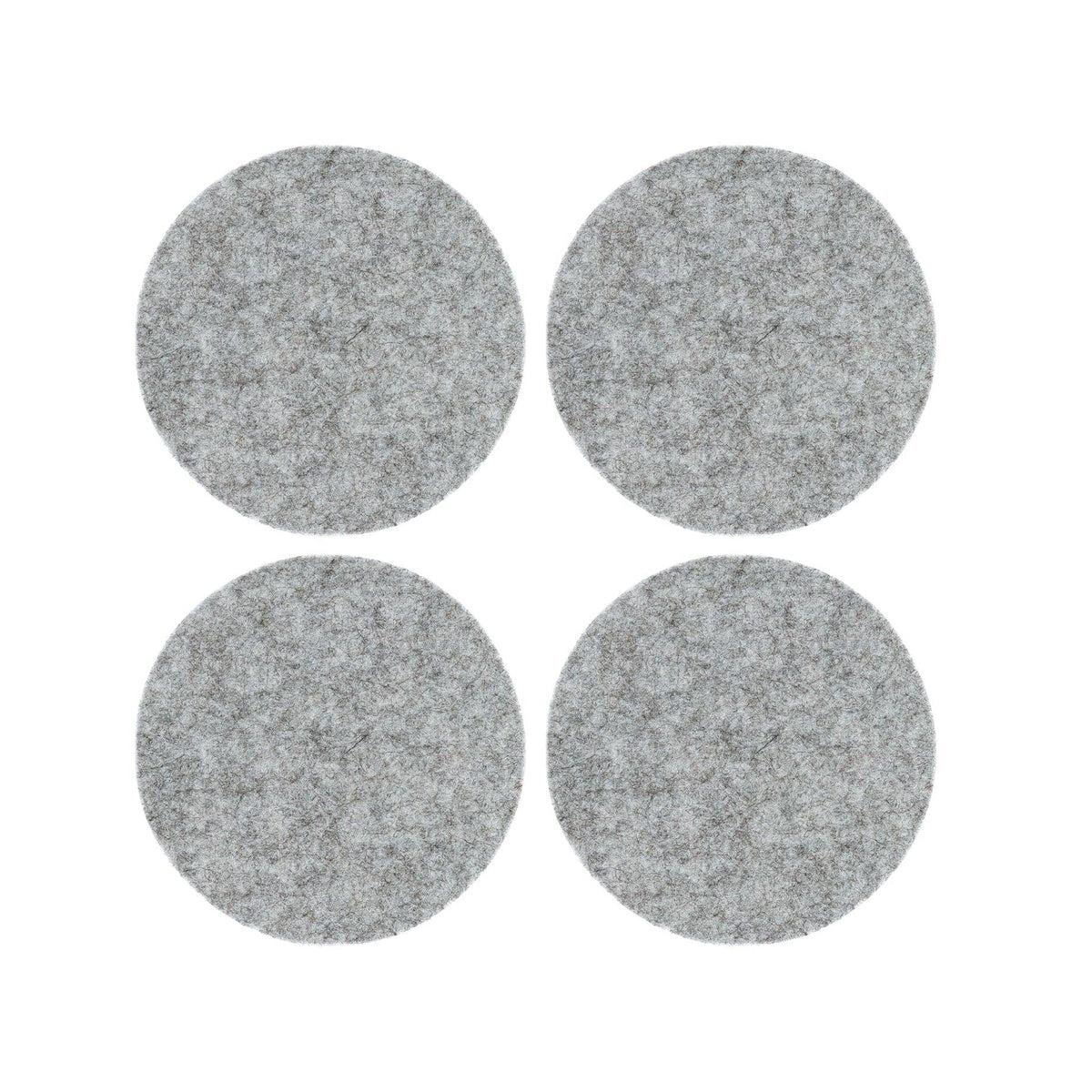 Bierfilzl Merino Wool Felt Round Coaster 4 Pack Granite