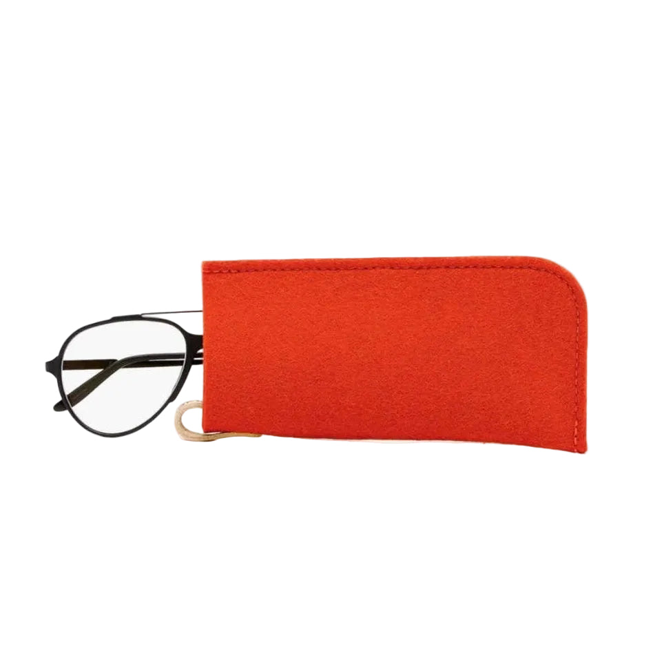 Classic Merino Wool Eyeglass Sleeve Orange