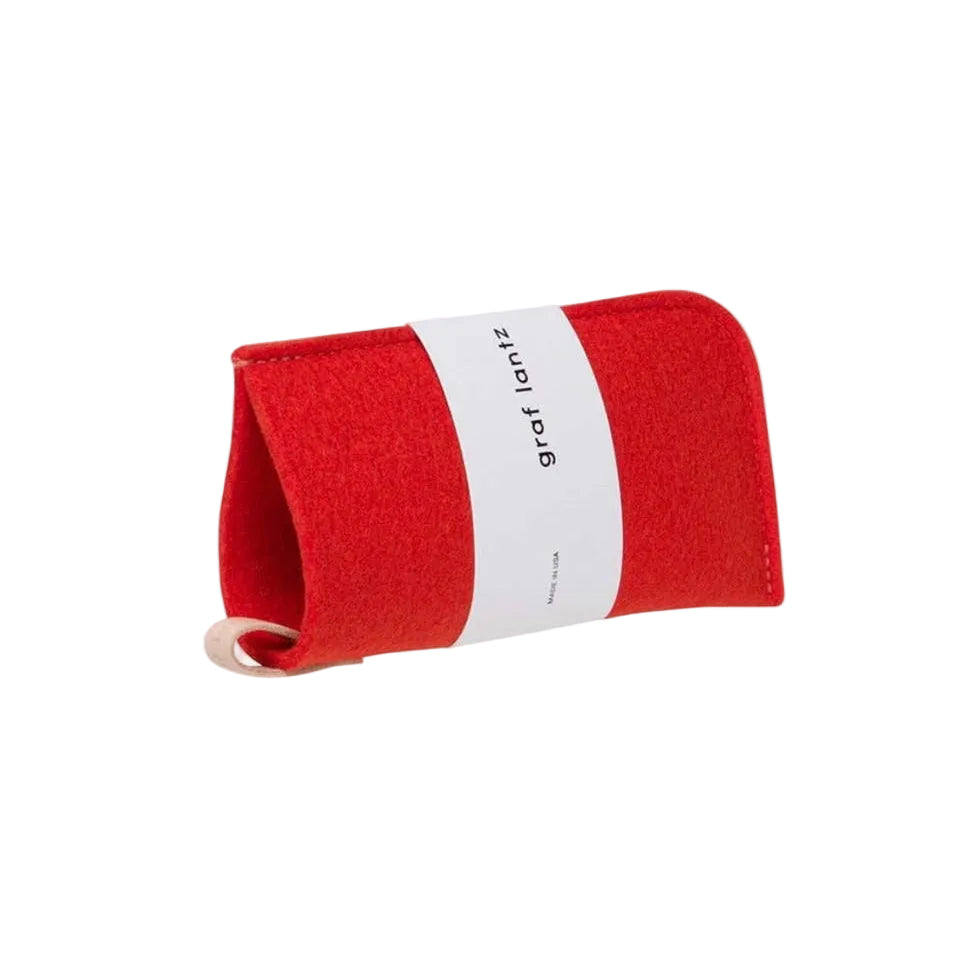 Classic Merino Wool Eyeglass Sleeve Orange