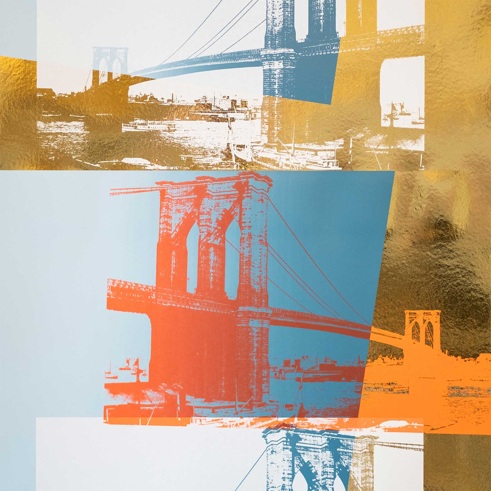 Brooklyn Bridge Wallpaper by Andy Warhol x Flavor Paper