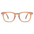 Front view of IZIPIZI #E Reading Glasses in Orange Smash