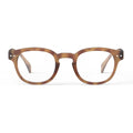 a pair of light brown reading glasses from Izipizi France