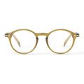 a pair of transparent clear green brown reading glasses from izipizi France