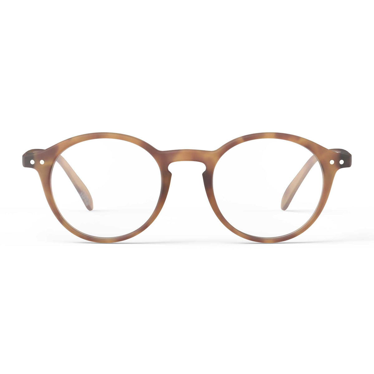 a pair of matte brown tortoise reading glasses from izipizi France