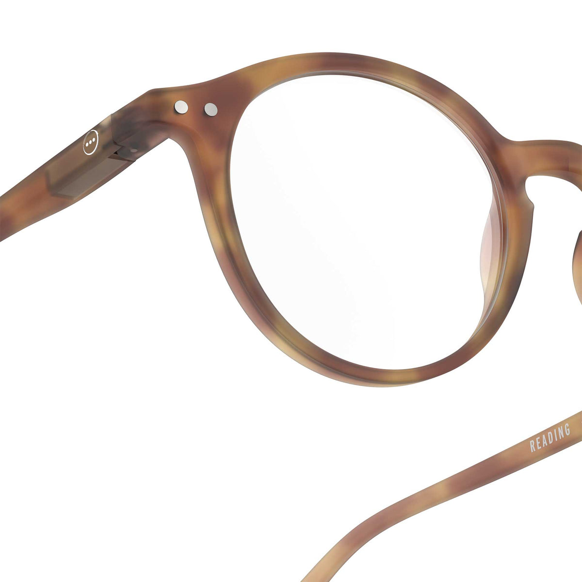 a pair of matte brown tortoise reading glasses from izipizi France