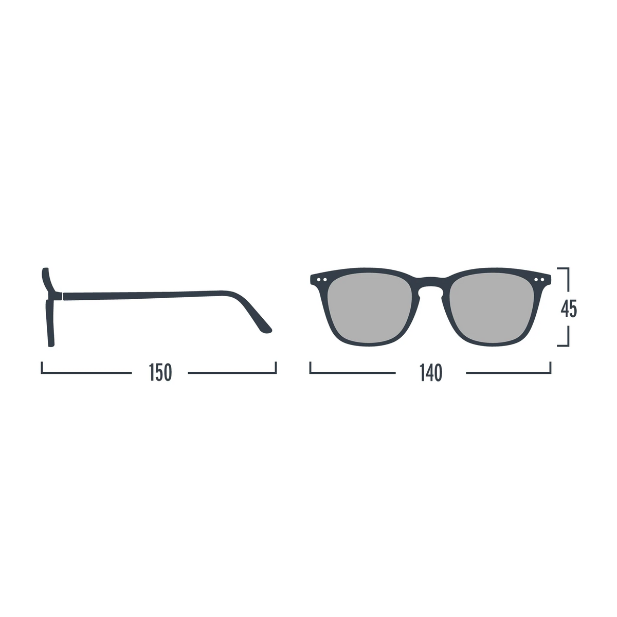 Black #E Polarized Sunglasses by Izipizi