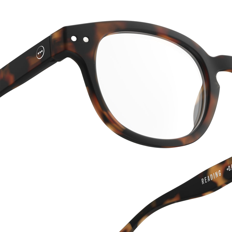 a pair of brown tortoise reading glasses from Izipizi France