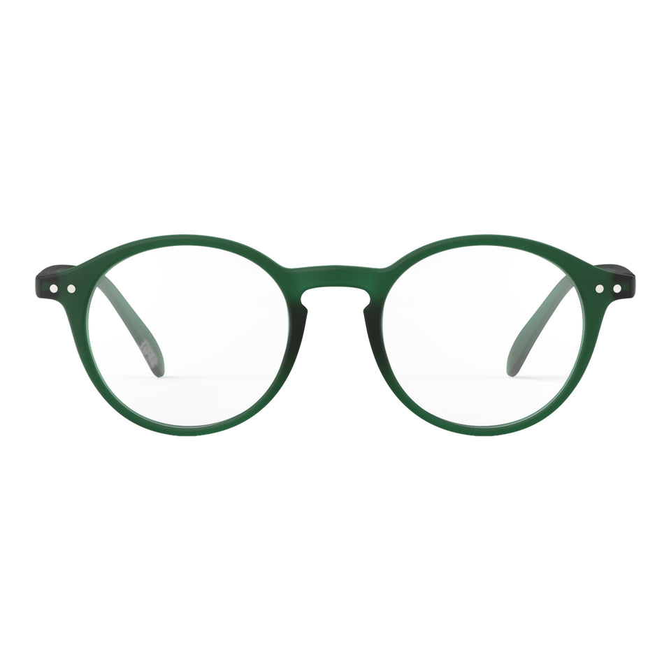 a pair of frosted green unisex reading glasses from izipizi France