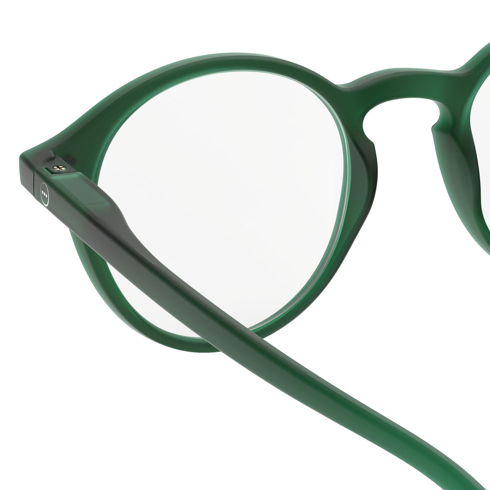 a pair of frosted green unisex reading glasses from izipizi France