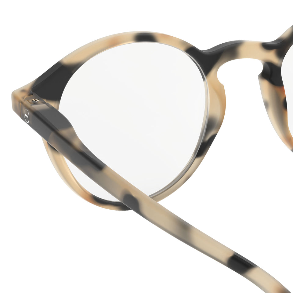 a pair of frosted light brown tortoise reading glasses from izipizi France