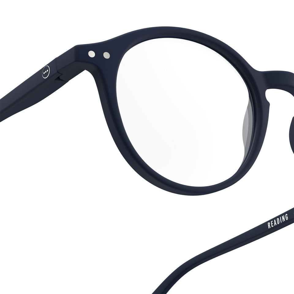 a pair of matte dark navy blue reading glasses from izipizi France